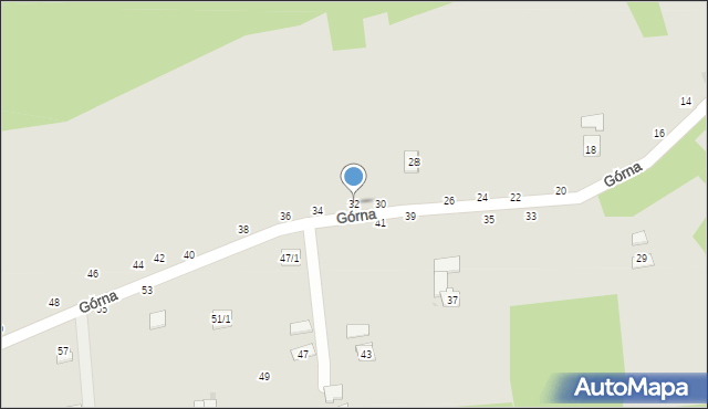 Czchów, Górna, 32, mapa Czchów