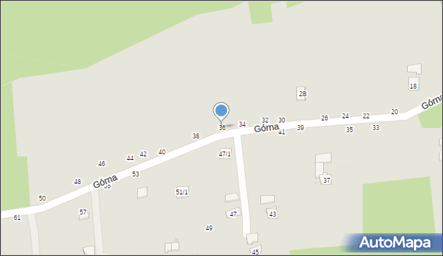 Czchów, Górna, 36, mapa Czchów
