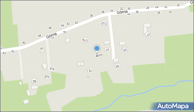 Czchów, Górna, 49, mapa Czchów
