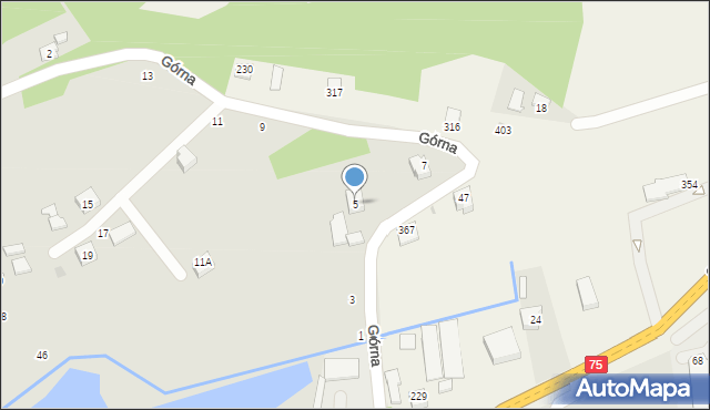 Czchów, Górna, 5, mapa Czchów
