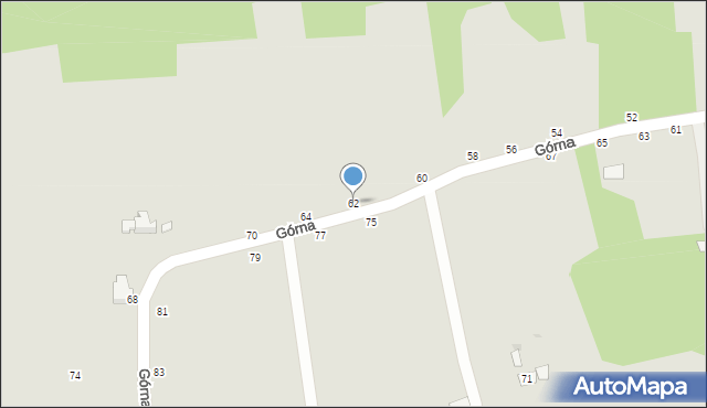 Czchów, Górna, 62, mapa Czchów