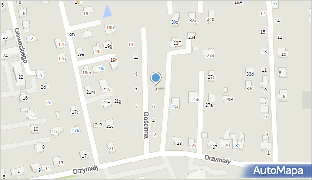 Czechowice-Dziedzice, Gościnna, 8, mapa Czechowic-Dziedzic