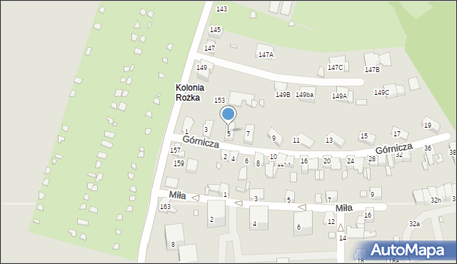 Czeladź, Górnicza, 5, mapa Czeladź