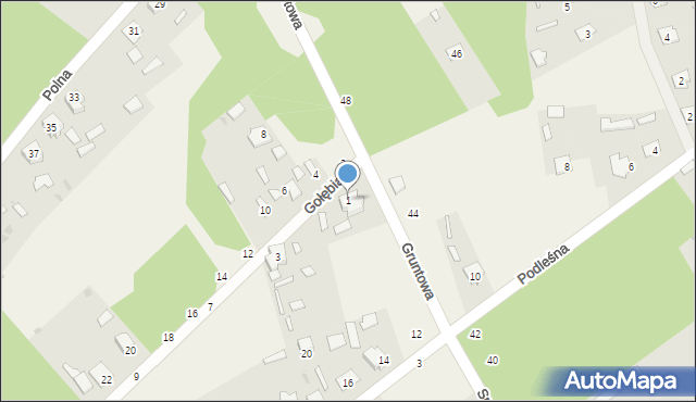 Czeremcha, Gołębia, 1, mapa Czeremcha