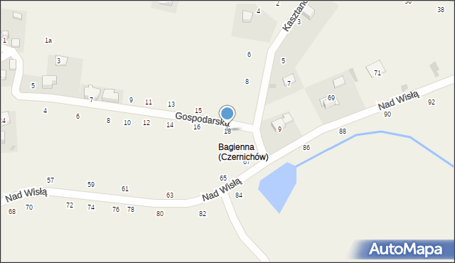 Czernichów, Gospodarska, 18, mapa Czernichów