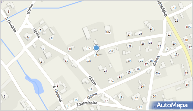 Czerwona Woda, Górna, 10b, mapa Czerwona Woda