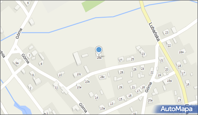 Czerwona Woda, Górna, 28a, mapa Czerwona Woda