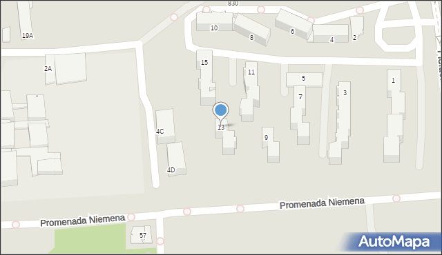 Częstochowa, Gombrowicza Witolda, 13, mapa Częstochowy