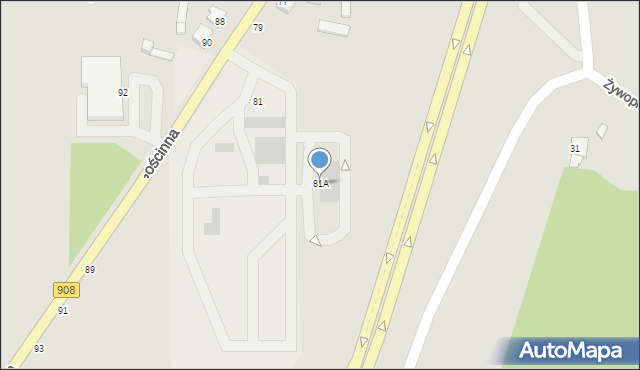 Częstochowa, Gościnna, 81A, mapa Częstochowy