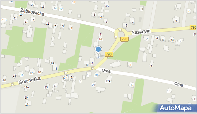Dąbrowa Górnicza, Gołonoska, 2, mapa Dąbrowa Górnicza