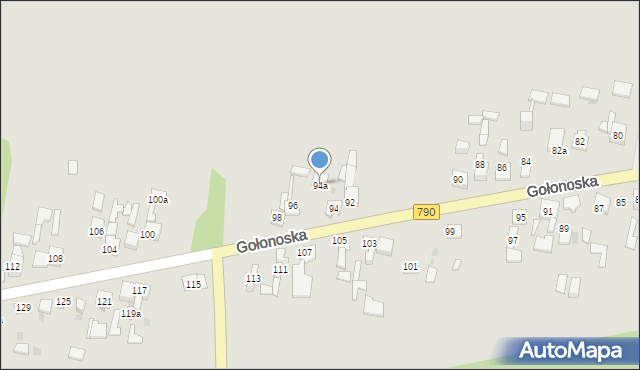 Dąbrowa Górnicza, Gołonoska, 94a, mapa Dąbrowa Górnicza