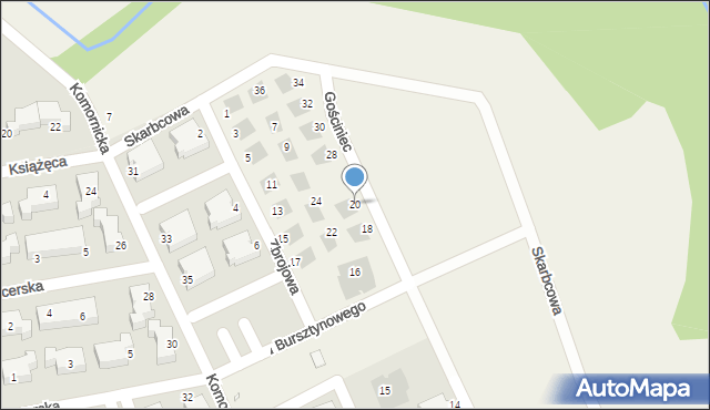 Dąbrówka, Gościniec, 20, mapa Dąbrówka