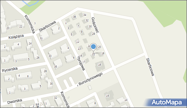 Dąbrówka, Gościniec, 22, mapa Dąbrówka