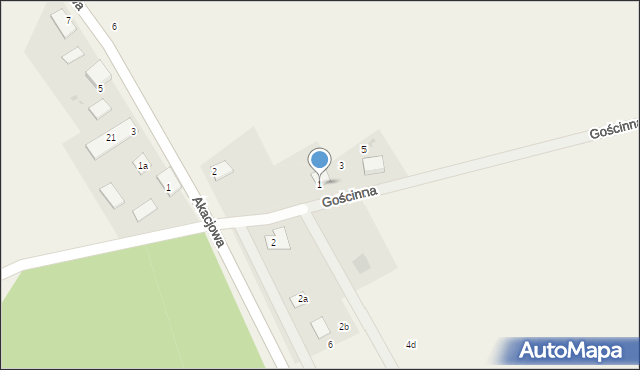 Dąbrówka Słupska, Gościnna, 1, mapa Dąbrówka Słupska