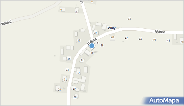 Damice, Górna, 36, mapa Damice