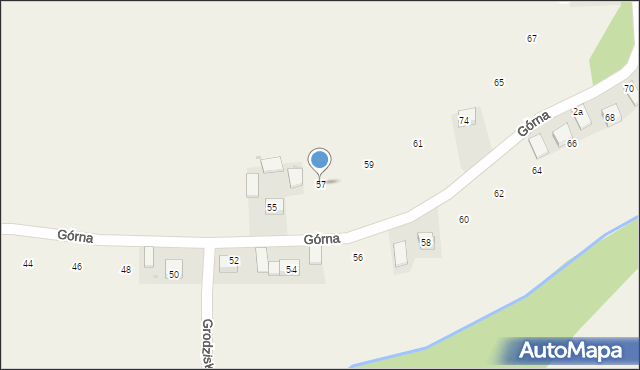 Damice, Górna, 57, mapa Damice