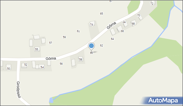 Damice, Górna, 60, mapa Damice