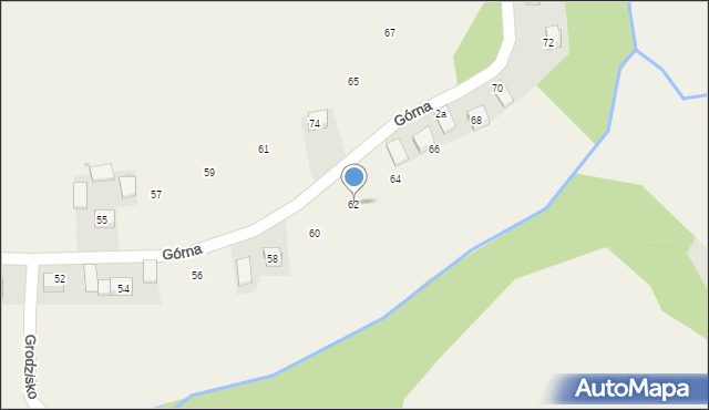 Damice, Górna, 62, mapa Damice