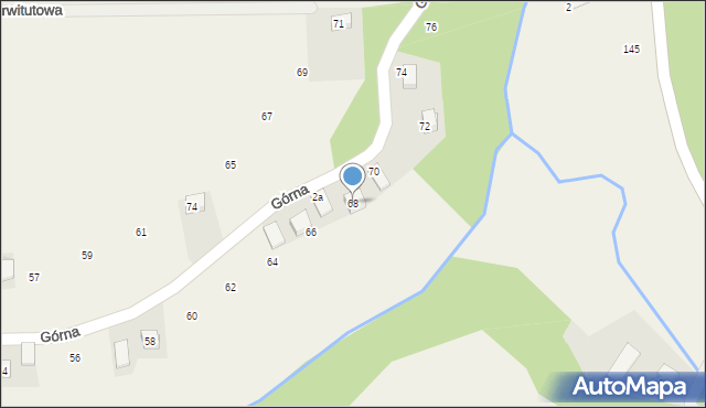 Damice, Górna, 68, mapa Damice