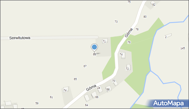 Damice, Górna, 69, mapa Damice