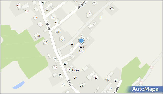 Dankowice, Góra, 22a, mapa Dankowice