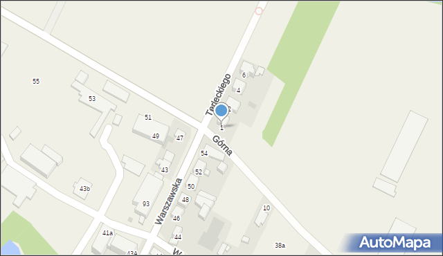 Dawidy, Górna, 1, mapa Dawidy