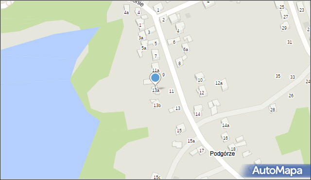 Dobczyce, Górska, 13a, mapa Dobczyce