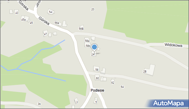 Dobczyce, Górska, 2a, mapa Dobczyce