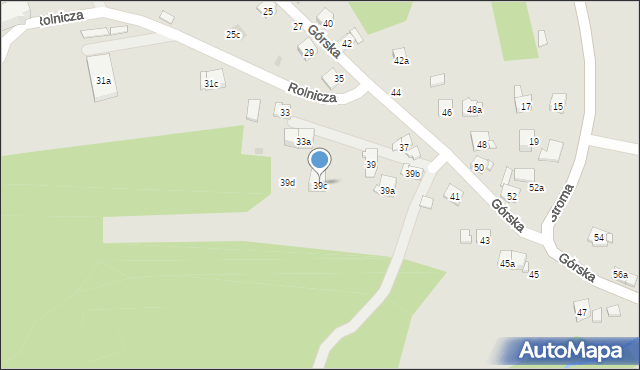 Dobczyce, Górska, 39c, mapa Dobczyce