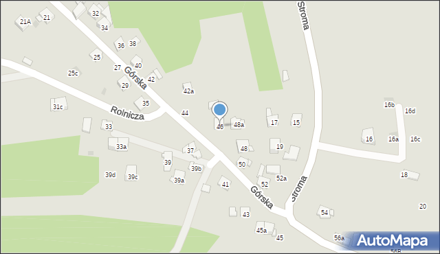 Dobczyce, Górska, 46, mapa Dobczyce