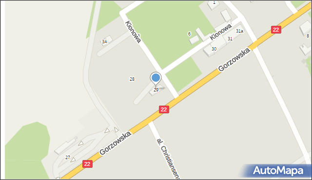 Dobiegniew, Gorzowska, 29, mapa Dobiegniew