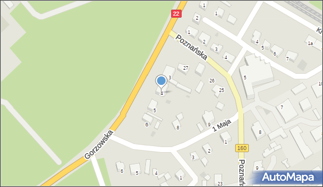 Dobiegniew, Gorzowska, 4, mapa Dobiegniew