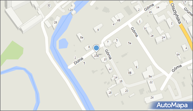 Dobre Miasto, Górna, 10a, mapa Dobre Miasto