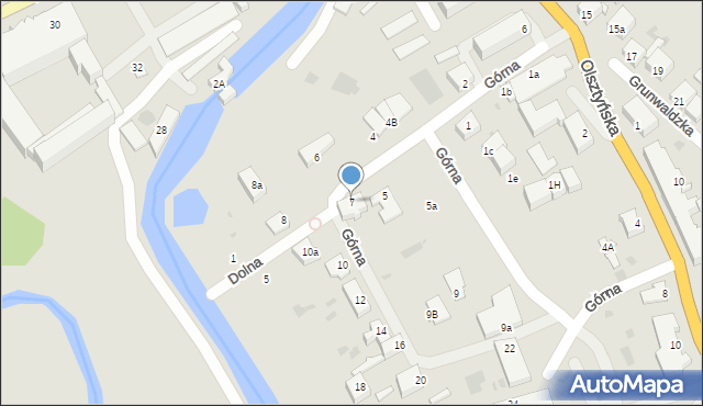 Dobre Miasto, Górna, 7, mapa Dobre Miasto