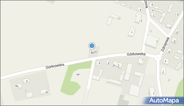 Dobrzyjałowo, Górkowska, 3A, mapa Dobrzyjałowo