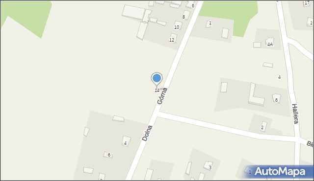 Dołhobyczów, Górna, 14, mapa Dołhobyczów