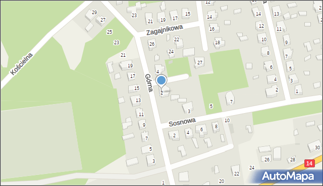 Domaniewice, Górna, 2, mapa Domaniewice