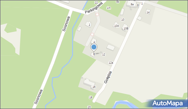 Emów, Gołębia, 6, mapa Emów