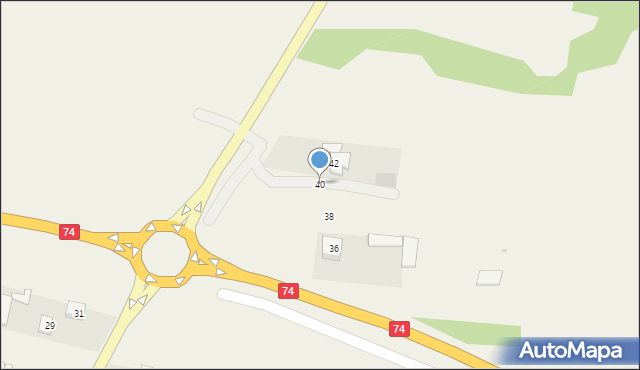 Frampol, Gorajska, 40, mapa Frampol