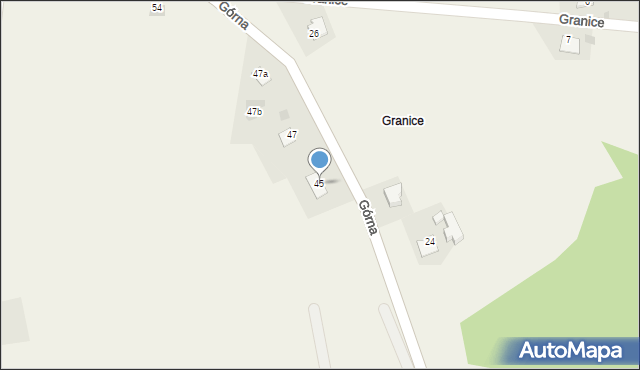 Frydrychowice, Górna, 45, mapa Frydrychowice