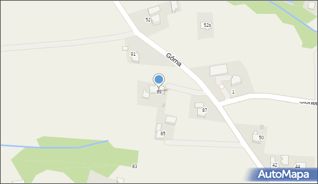 Frydrychowice, Górna, 89, mapa Frydrychowice