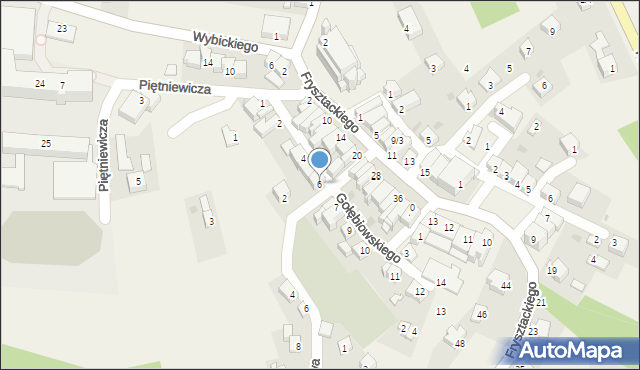 Frysztak, Gołębiowskiego Franciszka, 6, mapa Frysztak