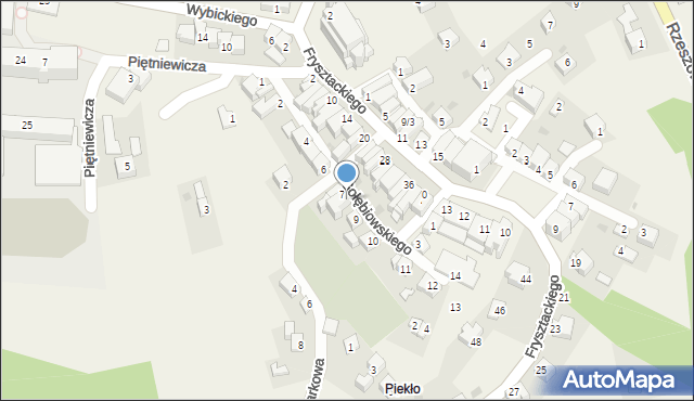 Frysztak, Gołębiowskiego Franciszka, 8, mapa Frysztak