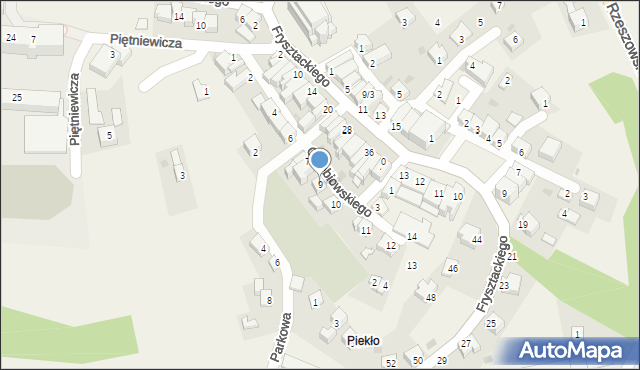 Frysztak, Gołębiowskiego Franciszka, 9, mapa Frysztak