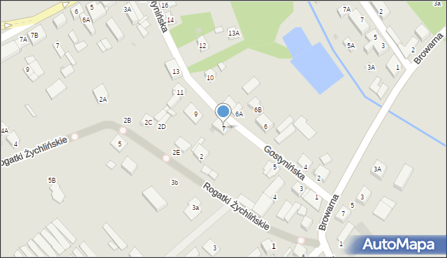 Gąbin, Gostynińska, 7, mapa Gąbin