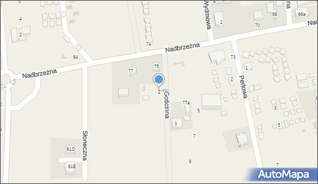 Gąski, Gościnna, 2, mapa Gąski