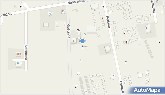 Gąski, Gościnna, 7, mapa Gąski