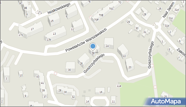 Gdańsk, Goszczyńskiego Seweryna, 26, mapa Gdańska