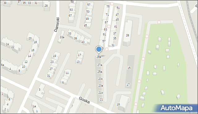 Gdańsk, Goska, 29a, mapa Gdańska