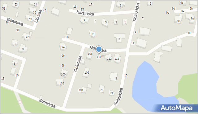 Gdańsk, Gołuńska, 110, mapa Gdańska